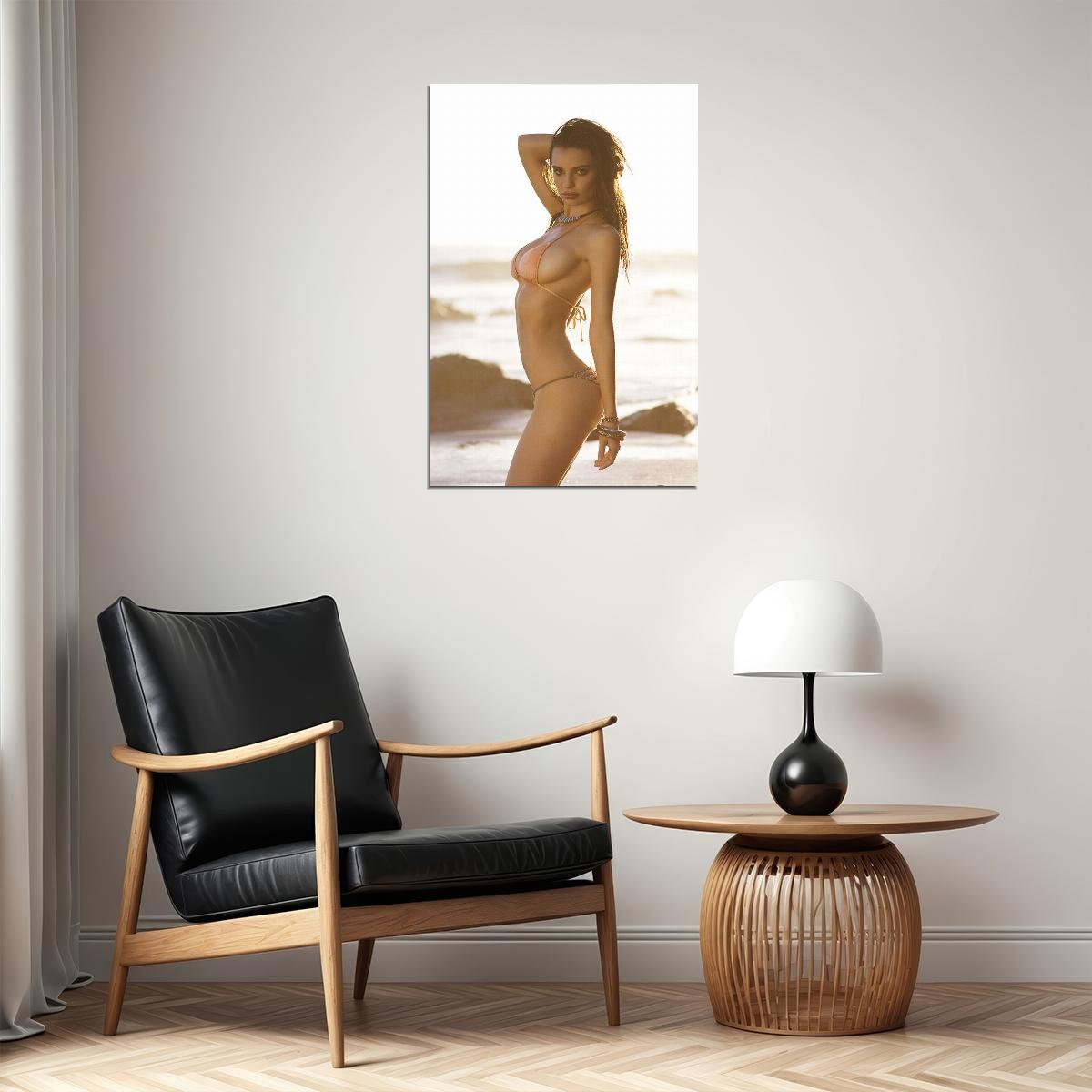 Emily Ratajkowski British-american Actor With Bikini Poster Wall Art Print Home Wall Decor - xonomax