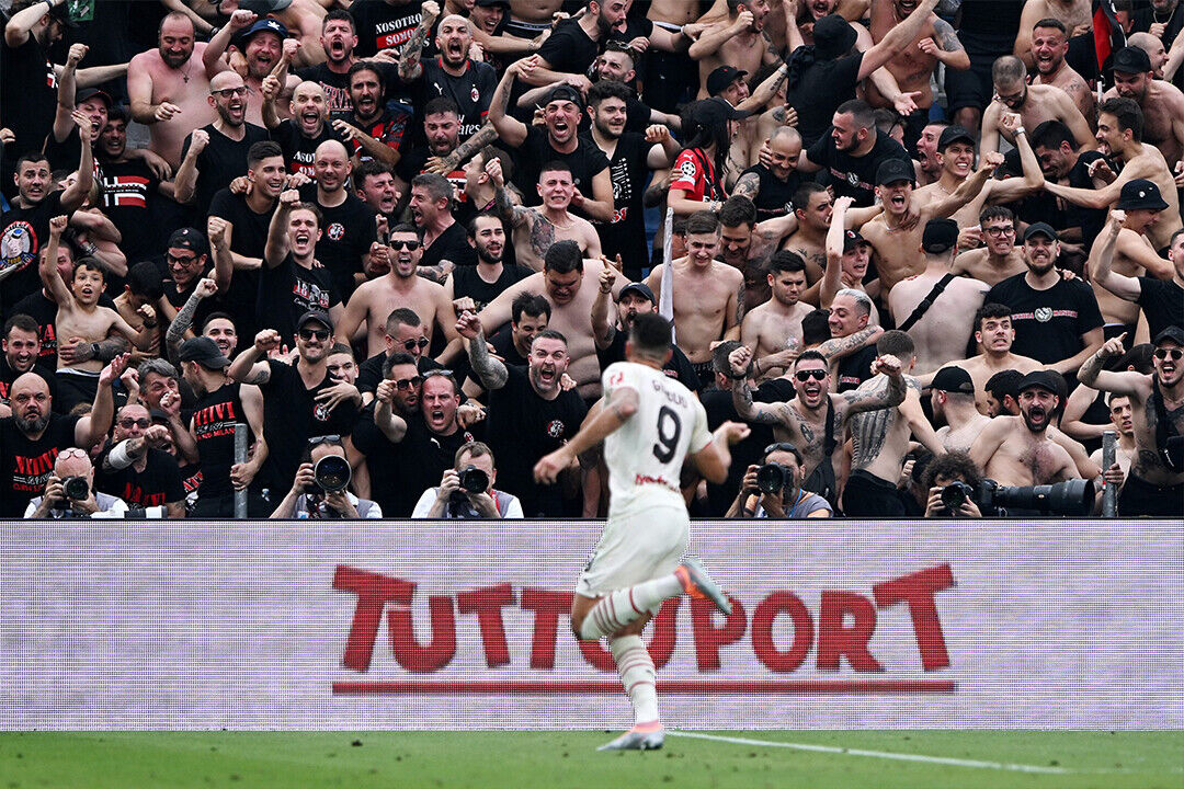 Olivier Giroud Milan 2021/22 Serie A Champions Poster Wall Art Print Home Wall Decor - xonomax