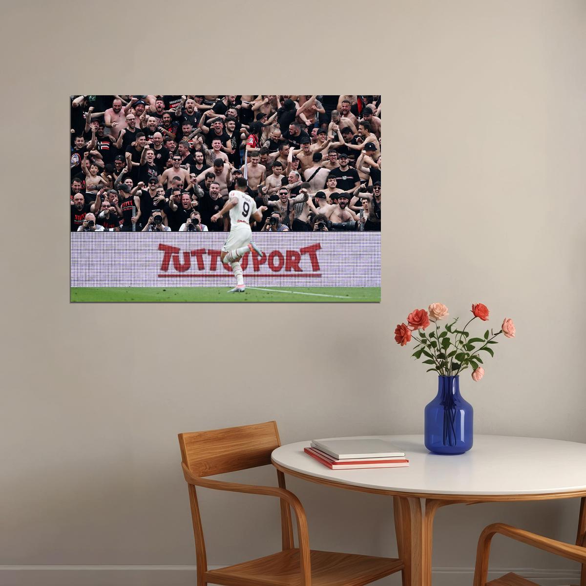 Olivier Giroud Milan 2021/22 Serie A Champions Poster Wall Art Print Home Wall Decor - xonomax