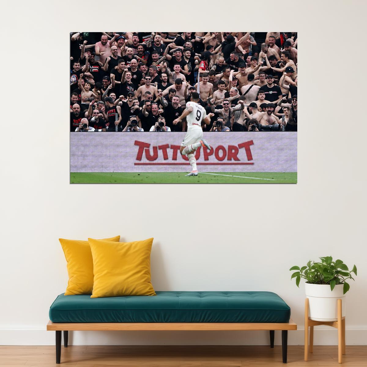 Olivier Giroud Milan 2021/22 Serie A Champions Poster Wall Art Print Home Wall Decor - xonomax