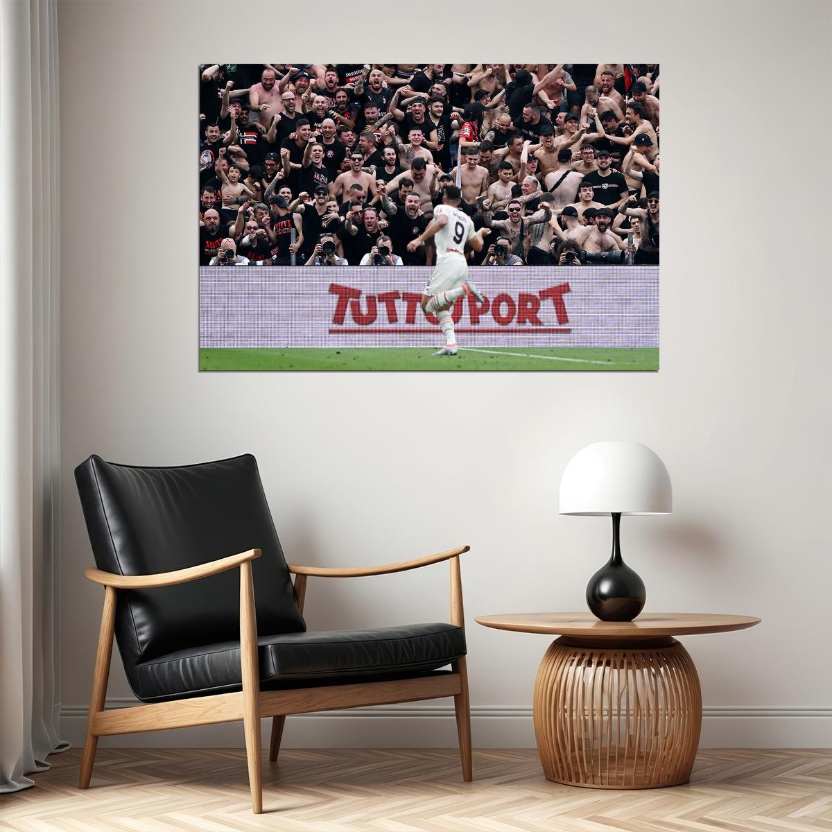 Olivier Giroud Milan 2021/22 Serie A Champions Poster Wall Art Print Home Wall Decor - xonomax