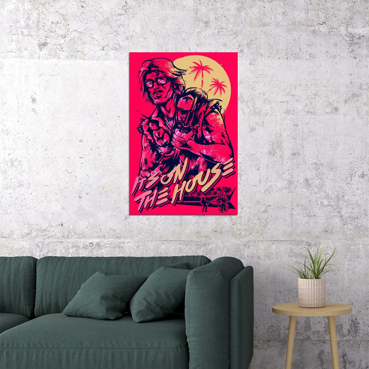 Hotline Miami Single Player Game Adventure Poster Wall Art Print Home Wall Decor