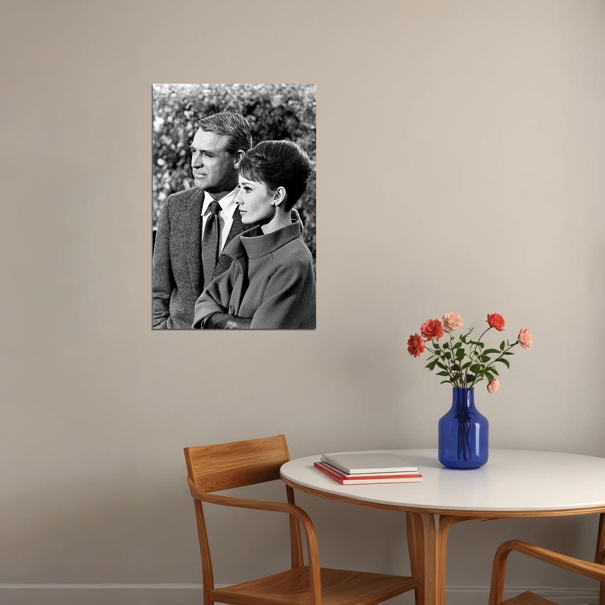 Charade Movie Cary Grant Comedy Mystery Romance Poster Wall Art Print Home Wall Decor - xonomax