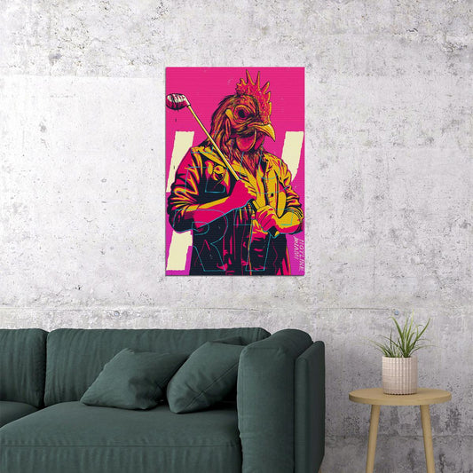 Hotline Miami Single Player Game Poster Wall Art Print Home Wall Decor - xonomax