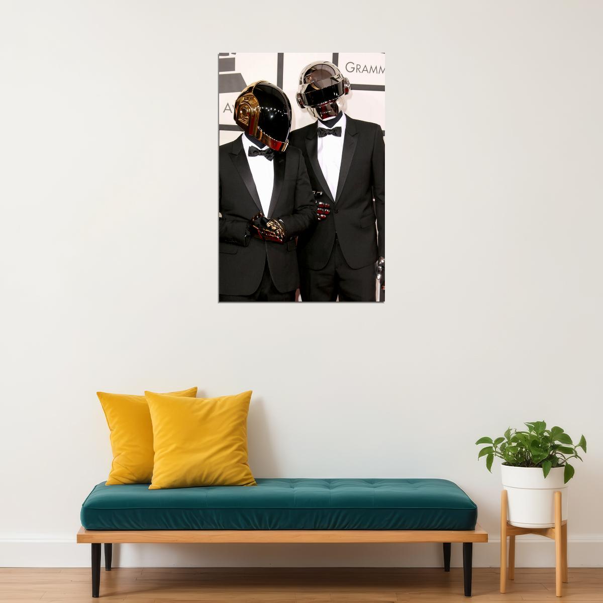 Daft Punk Mask Pop Music Singer Electronic Music Duo Poster Wall Art Print Home Wall Decor