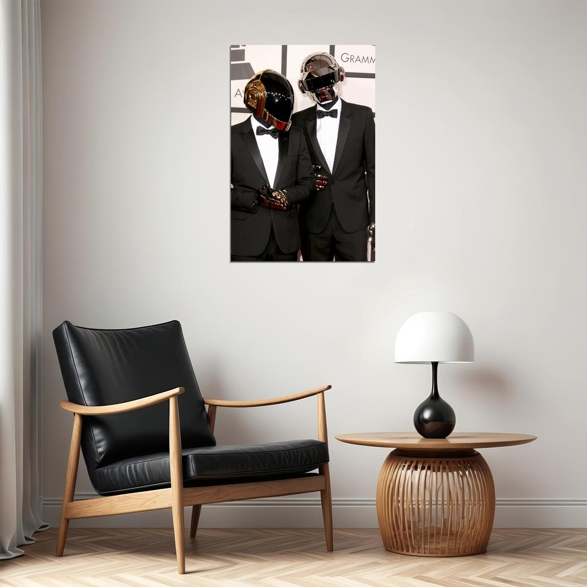 Daft Punk Mask Pop Music Singer Electronic Music Duo Poster Wall Art Print Home Wall Decor