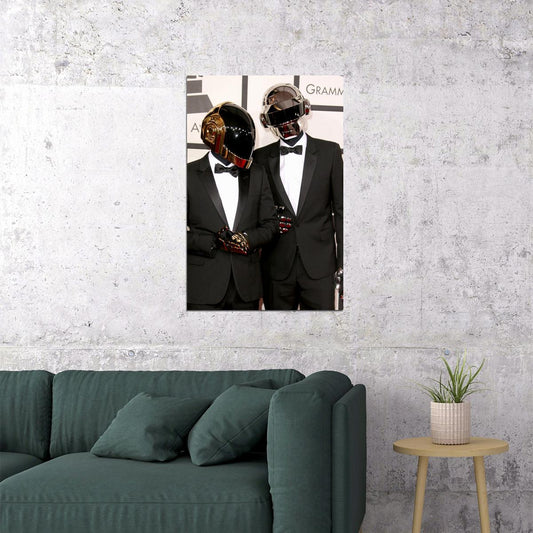 Daft Punk Mask Pop Music Singer Electronic Music Duo Poster Wall Art Print Home Wall Decor - xonomax