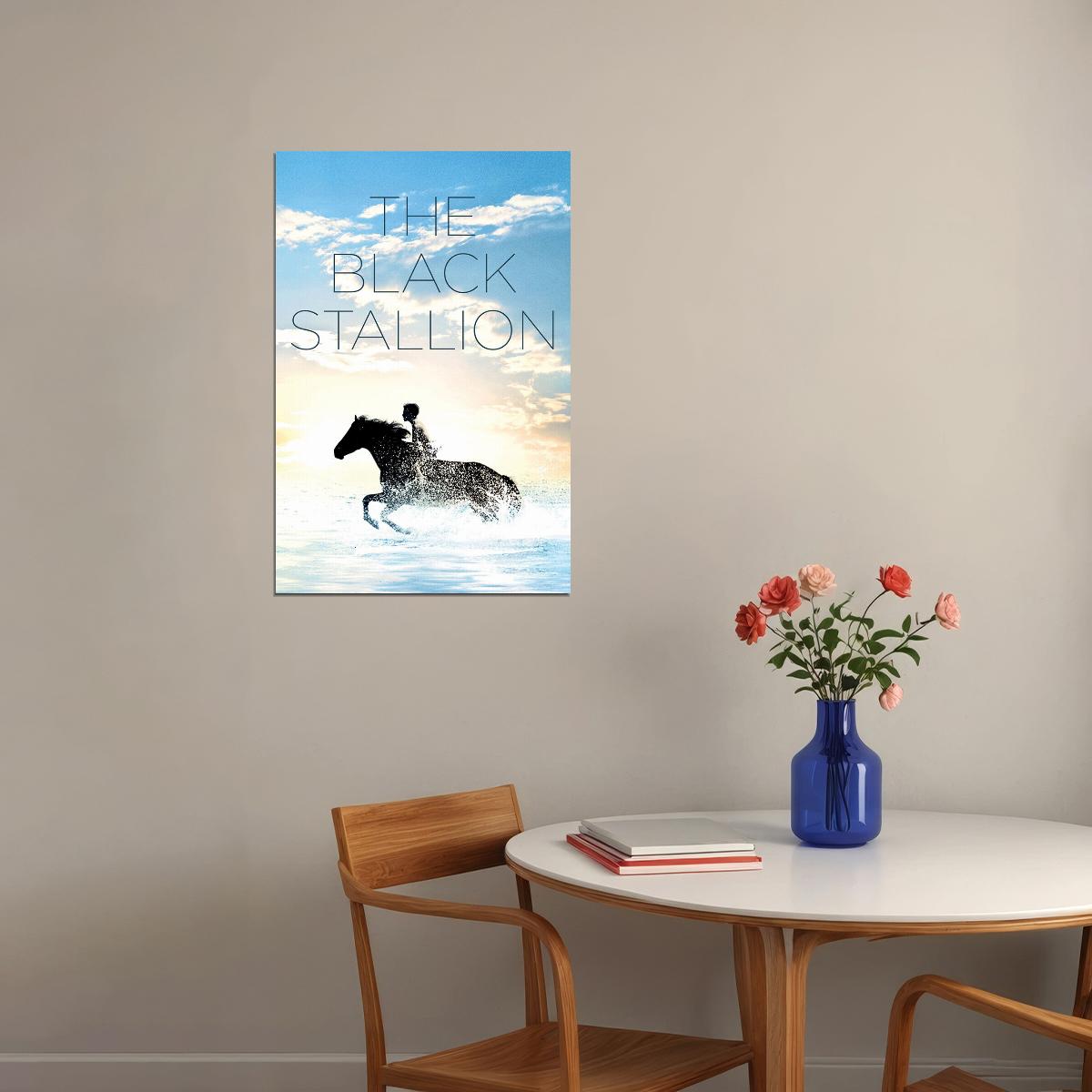 Black Stallion 1979 Movie Adventure Family Sport Poster Wall Art Print Home Wall Decor - xonomax
