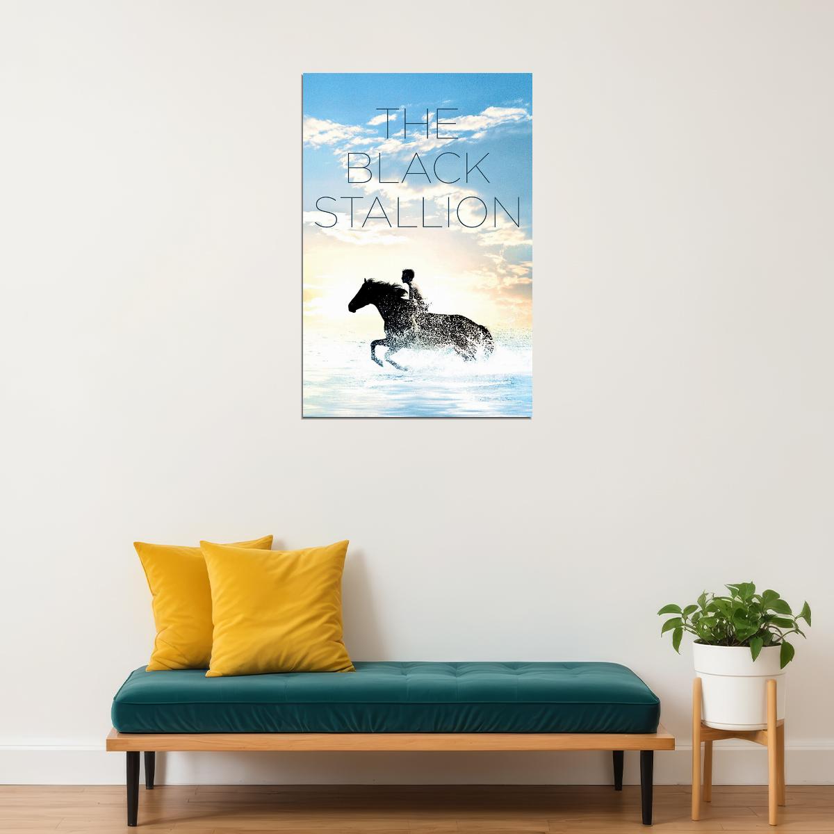 Black Stallion 1979 Movie Adventure Family Sport Poster Wall Art Print Home Wall Decor - xonomax