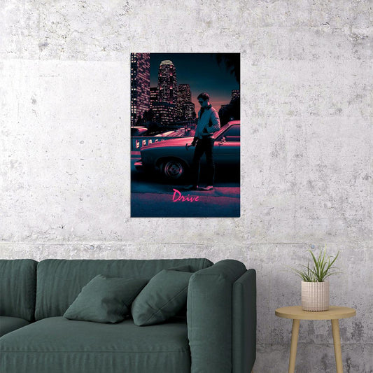Drive Movie Ryan Gosling Action Cars Adventure Poster Wall Art Print Home Wall Decor - xonomax