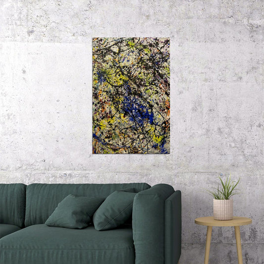 Jackson Pollock Abstract Painting Psychedelic Poster Wall Art Print Home Wall Decor - xonomax