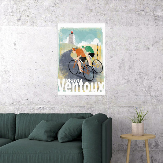 Style Ventoux Cycling Sport Excitement Poster Wall Art Print Home Wall Decor - xonomax