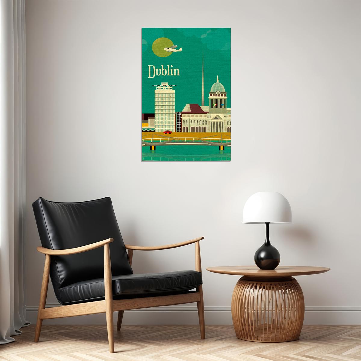 Dublin Skyline Picture City Poster Wall Art Print Home Wall Decor