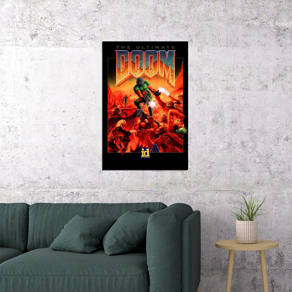 Doom Video Game Series Role Playing Game Action Poster Wall Art Print Home Wall Decor