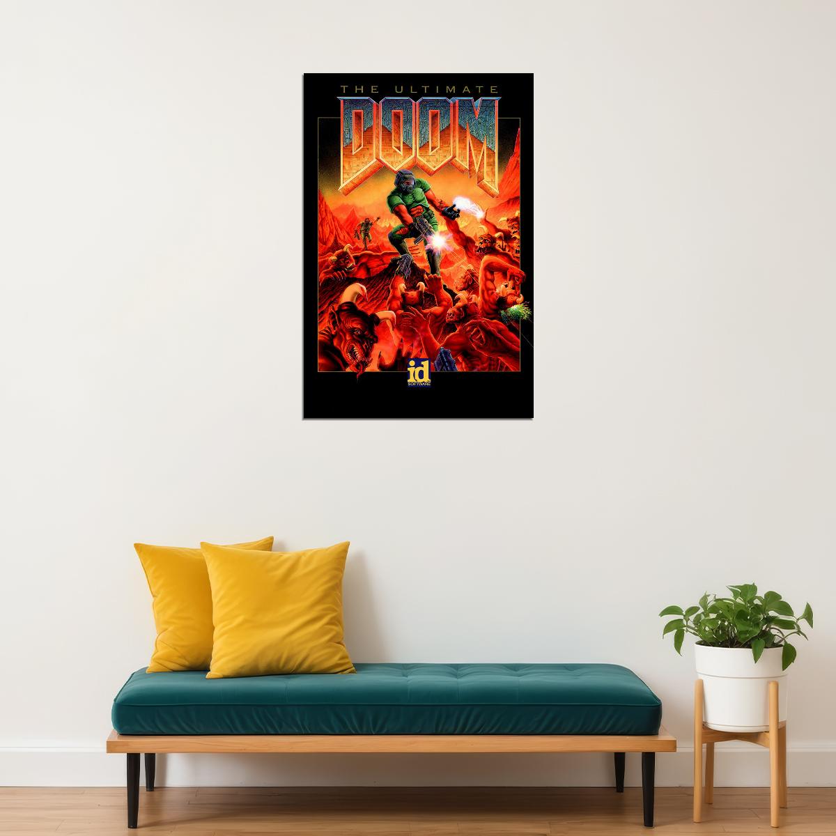 Doom Video Game Series Role Playing Game Action Poster Wall Art Print Home Wall Decor