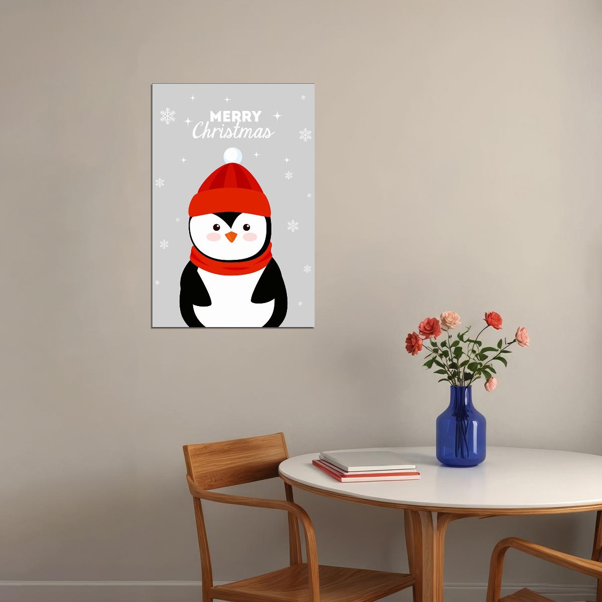 Penguin Stole Christmas Picture Poster Wall Art Print Home Wall Decor - xonomax