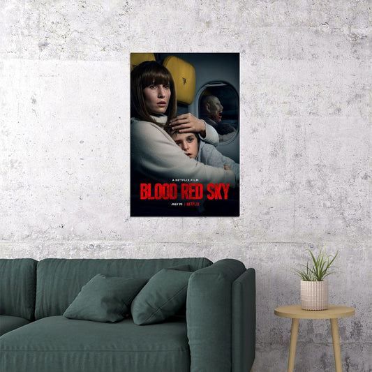 Blood Red Sky 2021 Horror Movie Poster Wall Art Print Home Wall Decor - xonomax