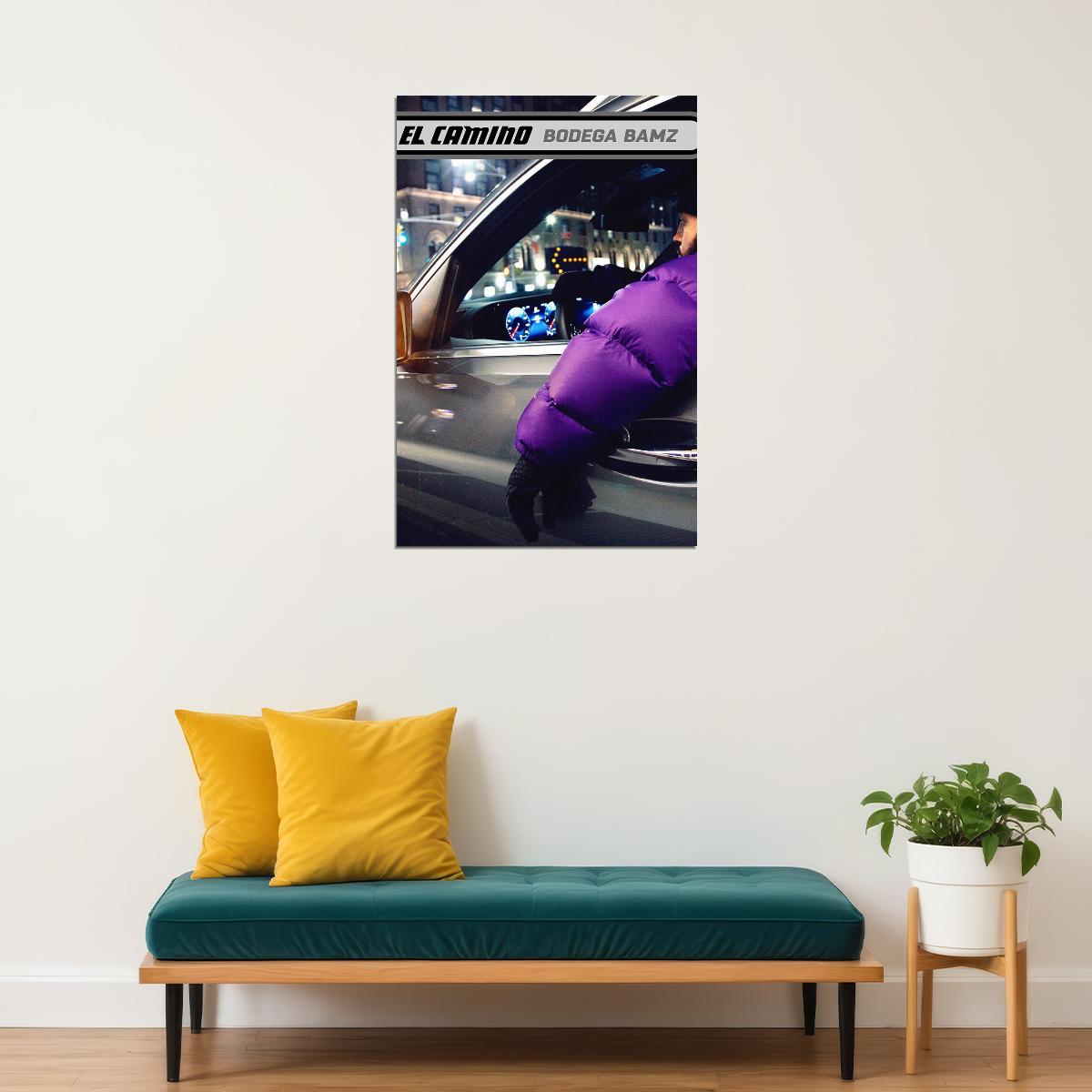 Bodega Bamz Rapper El Camino Poster Wall Art Print Home Wall Decor - xonomax