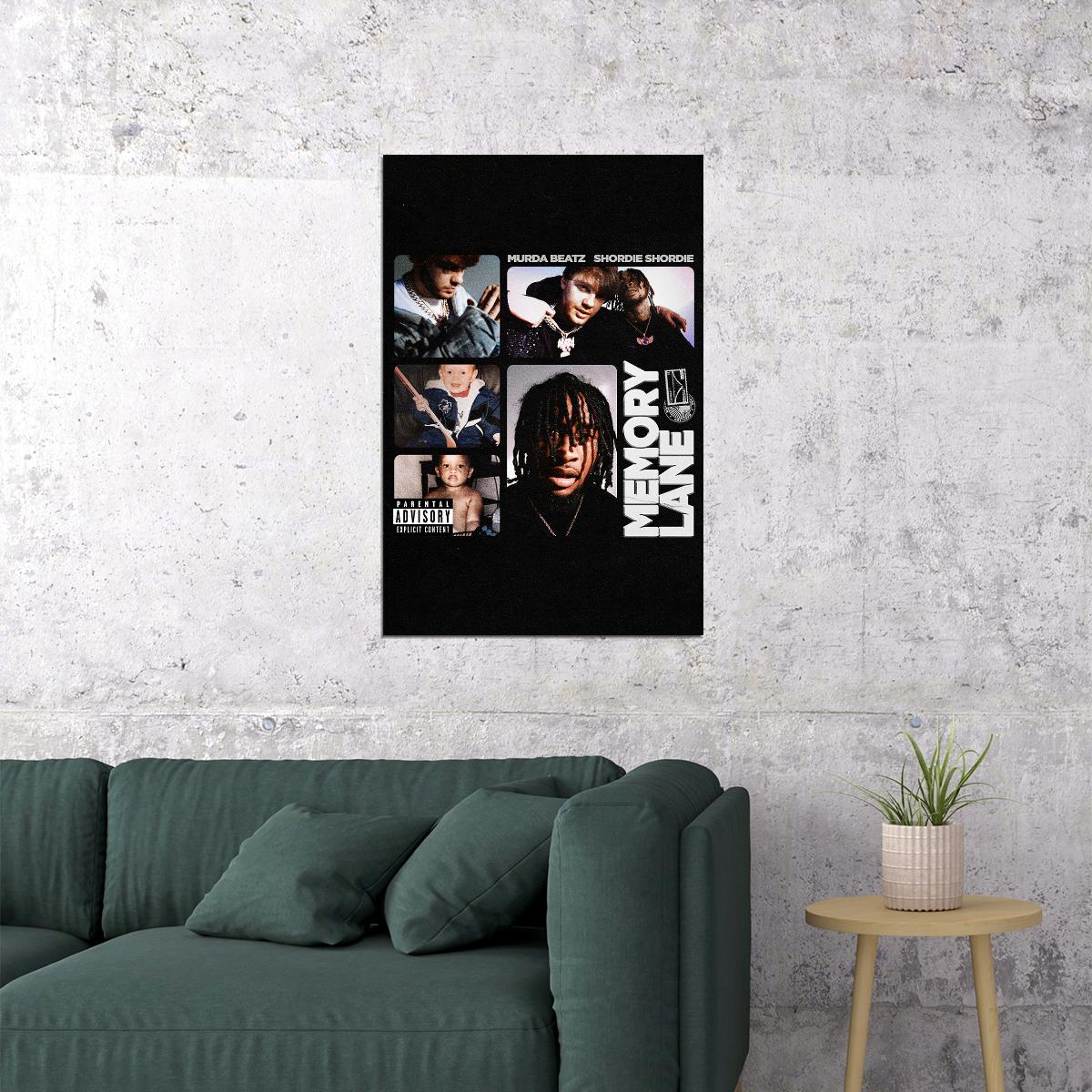 Shordie Shordie Murda Beatz Memory Lane Poster Wall Art Print Home Wall Decor