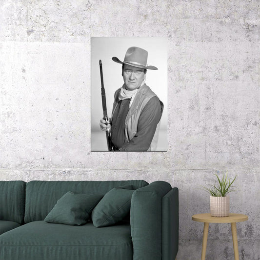 John Wayne Movie Actor Star Producer Vintage Poster Wall Art Print Home Wall Decor - xonomax