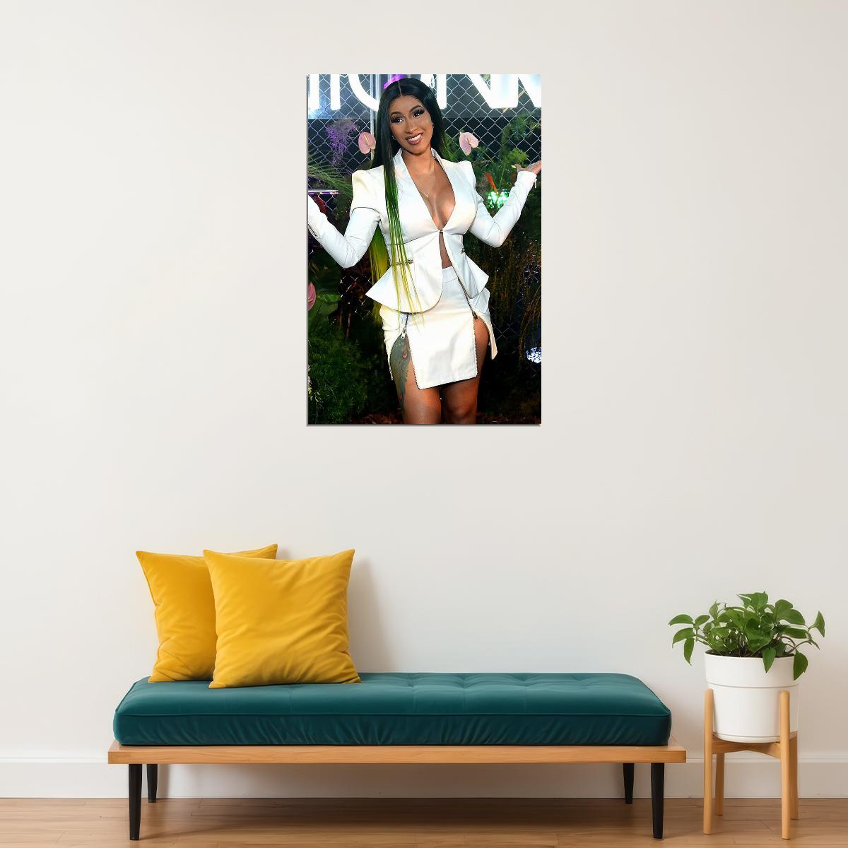 Cardi B Rap Rapper Hip Hop Music Singer Woman Star Poster Wall Art Print Home Wall Decor - xonomax