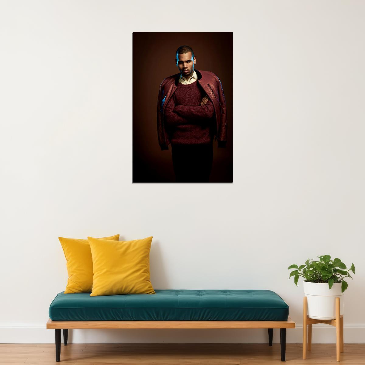 Chris Brown Singer Star Musician Rapper Poster Wall Art Print Home Wall Decor - xonomax