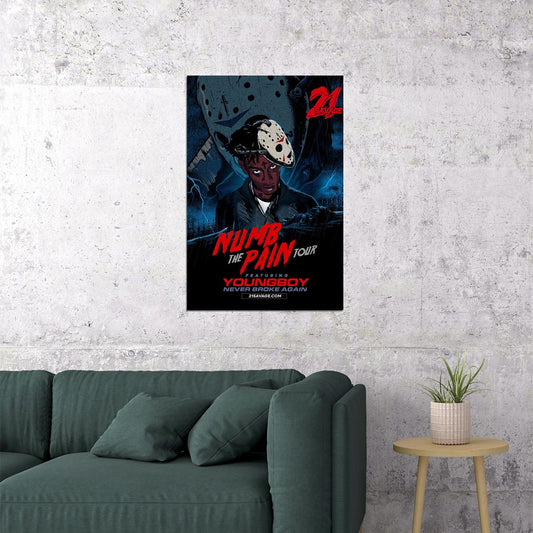 21 Savage Numb The Pain Song Poster Wall Art Print Home Wall Decor - xonomax