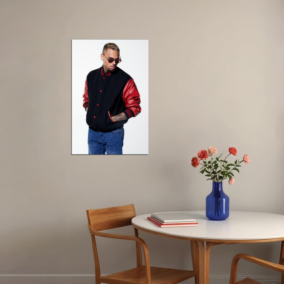 Chris Brown American Rapper Music Artist Poster Wall Art Print Home Wall Decor - xonomax