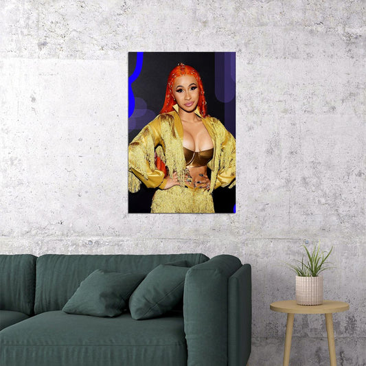 Cardi B American Fashion Female Rapper Songwriter Poster Wall Art Print Home Wall Decor - xonomax
