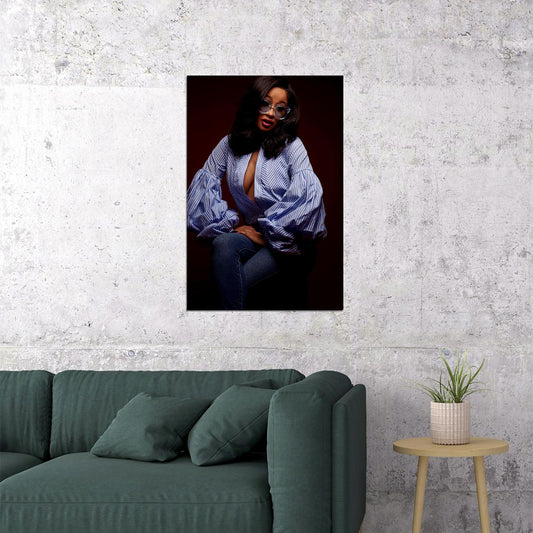 Cardi B American Fashion Female Rapper Artist Poster Wall Art Print Home Wall Decor - xonomax