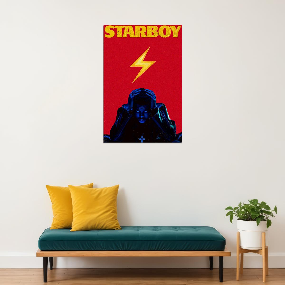 The Weeknd Starboy Album Music Musician Singer Poster Wall Art Print Home Wall Decor - xonomax