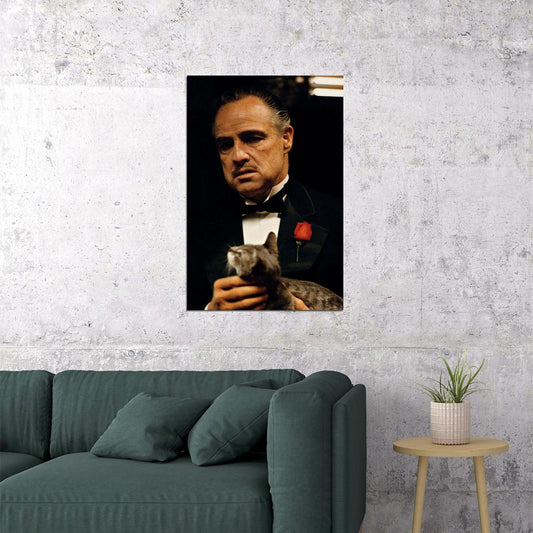 The Godfather Marlon Brando Al Pacino Classic Movie Poster Wall Art Print Home Wall Decor - xonomax
