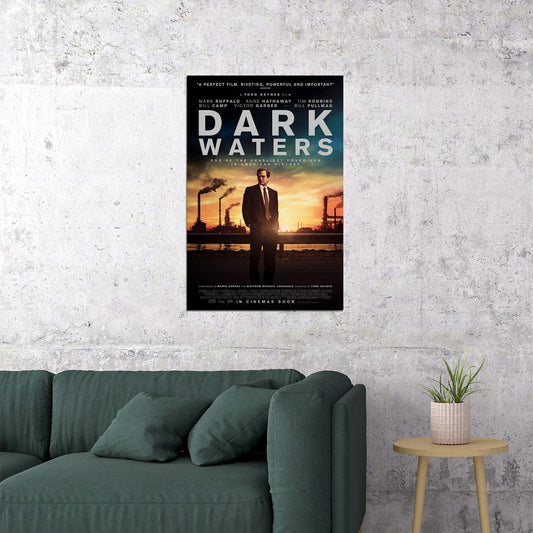 Dark Waters 2019 Todd Haynes Mark Ruffalo Movie Poster Wall Art Print Home Wall Decor - xonomax