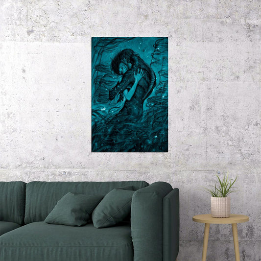 The Shape Of Water 2017 Movie Drama Romantic Poster Wall Art Print Home Wall Decor - xonomax