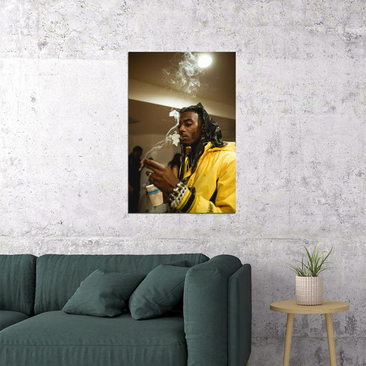Playboi Carti Smoking Music Hip Hop Rap Singer Star Poster Wall Art Print Home Wall Decor - xonomax