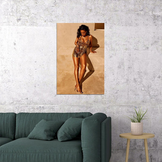 Rihanna Usa Grammy Sexy Girl Music Star Actor Poster Wall Art Print Home Wall Decor - xonomax