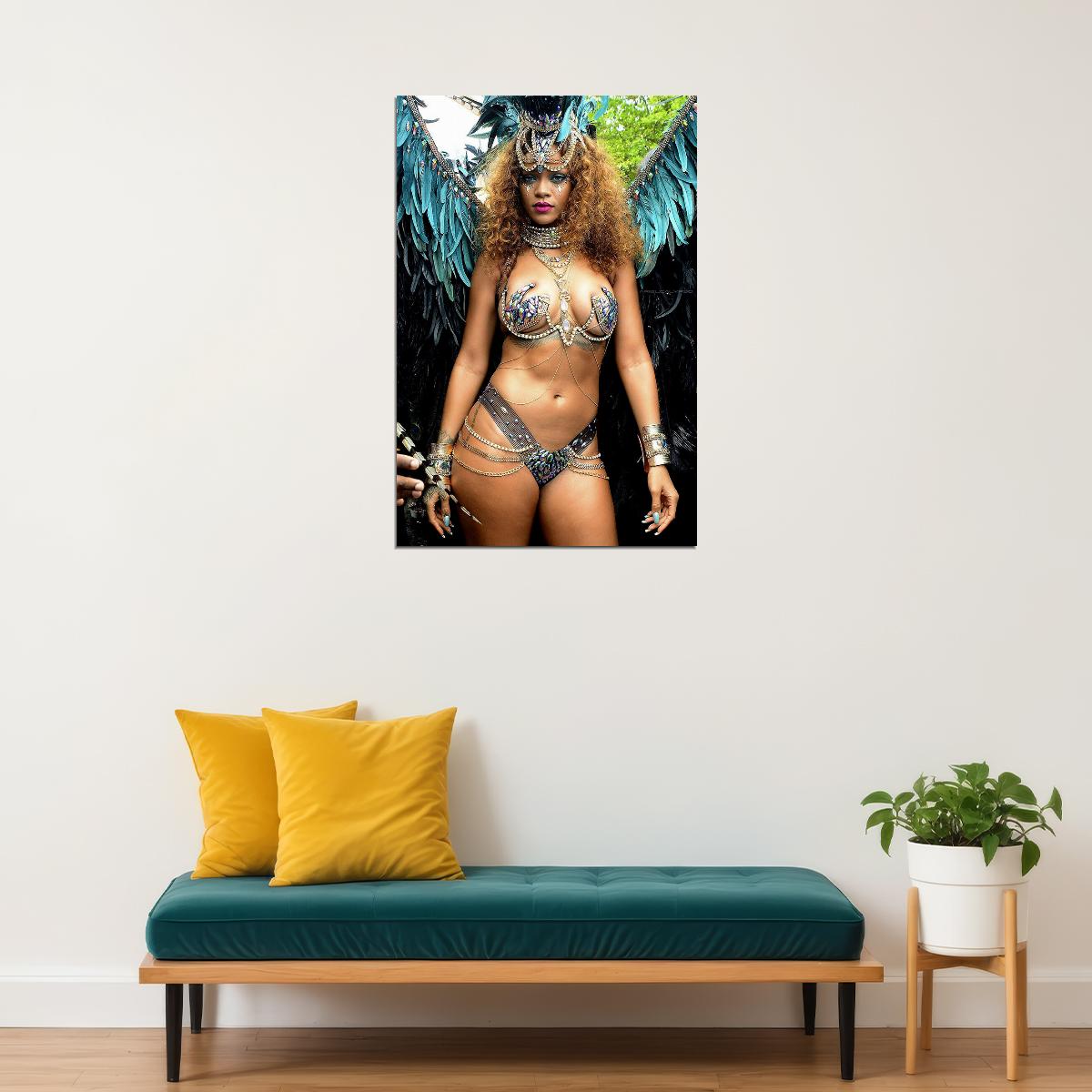 Rihanna Usa Grammy Sexy Girl Music Star Poster Wall Art Print Home Wall Decor