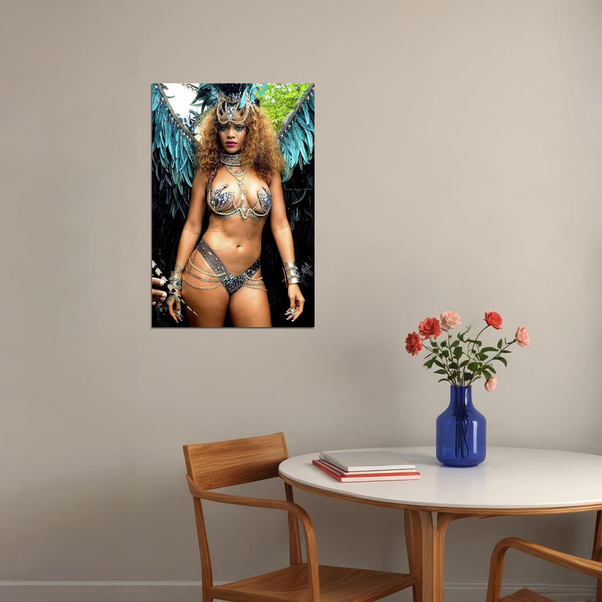 Rihanna Usa Grammy Sexy Girl Music Star Poster Wall Art Print Home Wall Decor