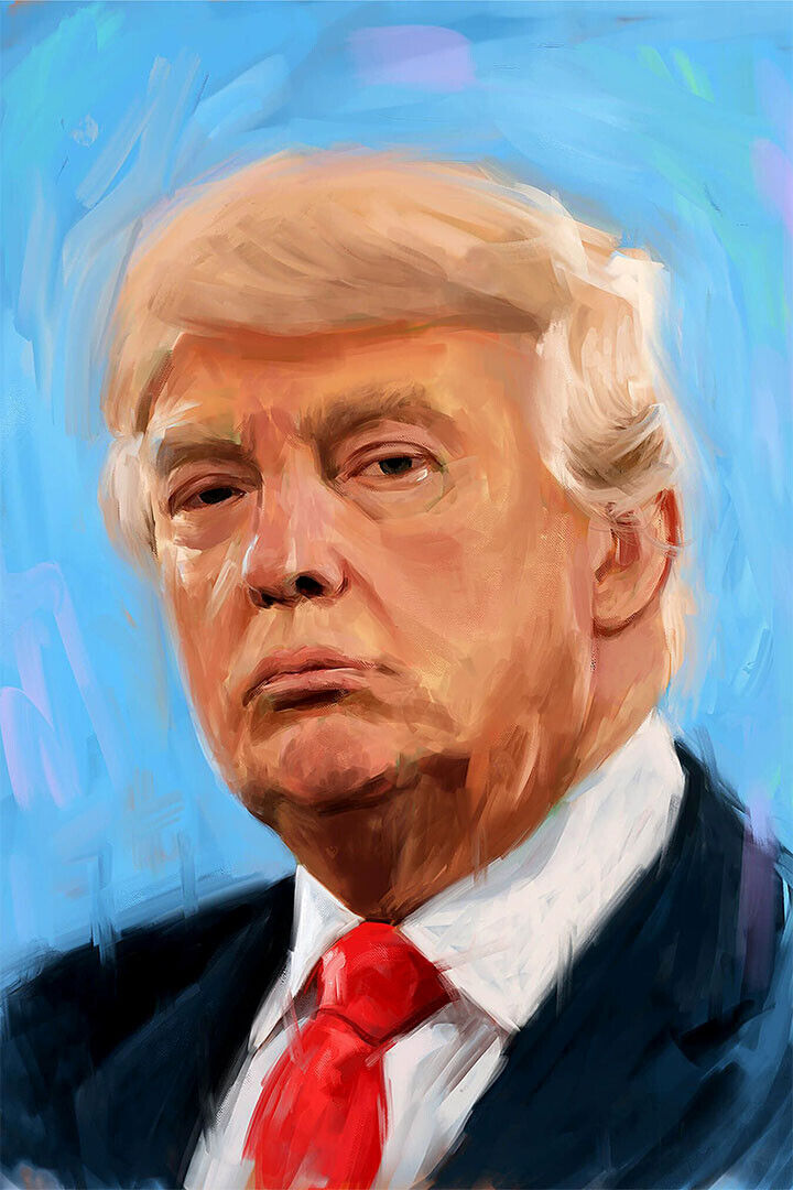 Donald Trump Old President Politican Poster Wall Art Print Home Wall Decor