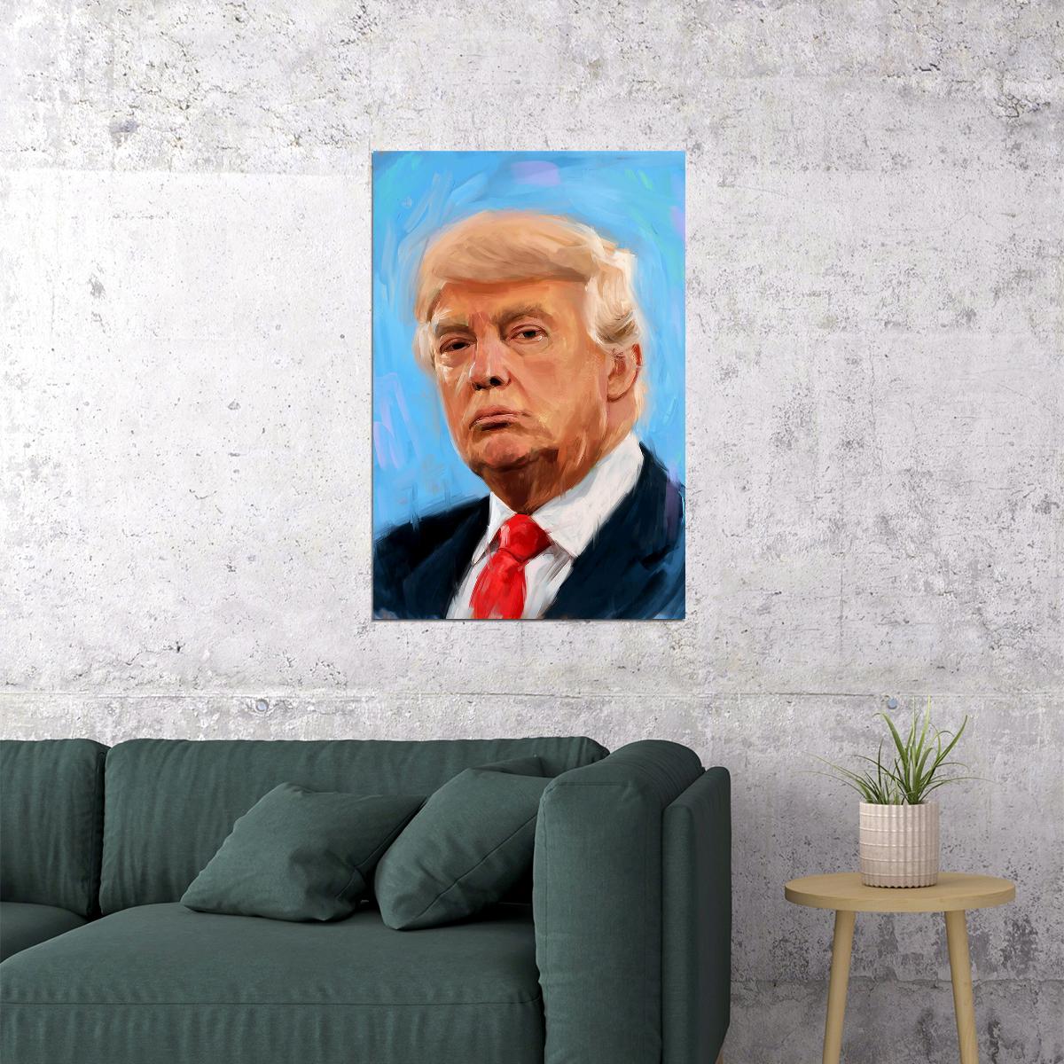 Donald Trump Old President Politican Poster Wall Art Print Home Wall Decor