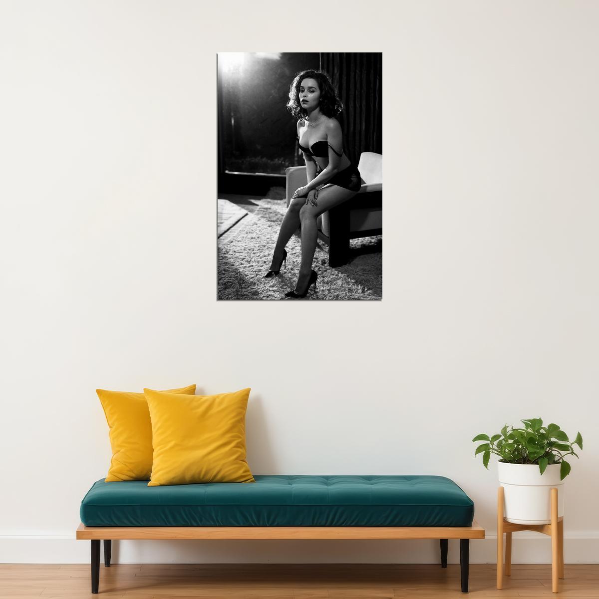 Emilia Clarke Sexy Actress Star Model Beauty Poster Wall Art Print Home Wall Decor - xonomax