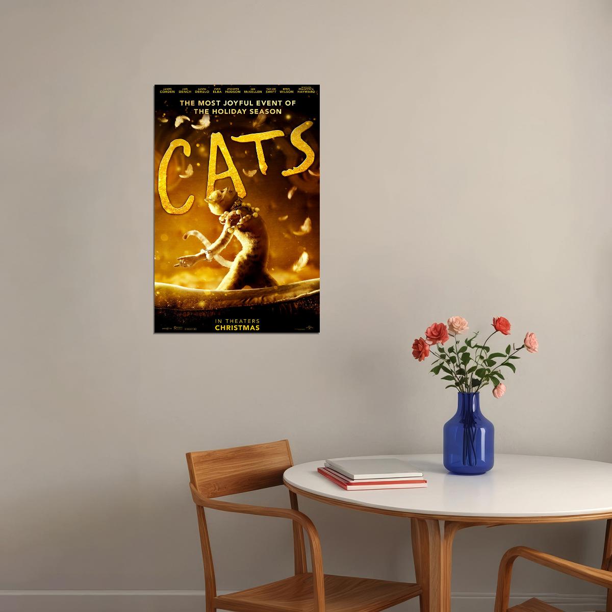 Cats Movie The Holiday Season Music Rebel Wilson Poster Wall Art Print Home Wall Decor - xonomax