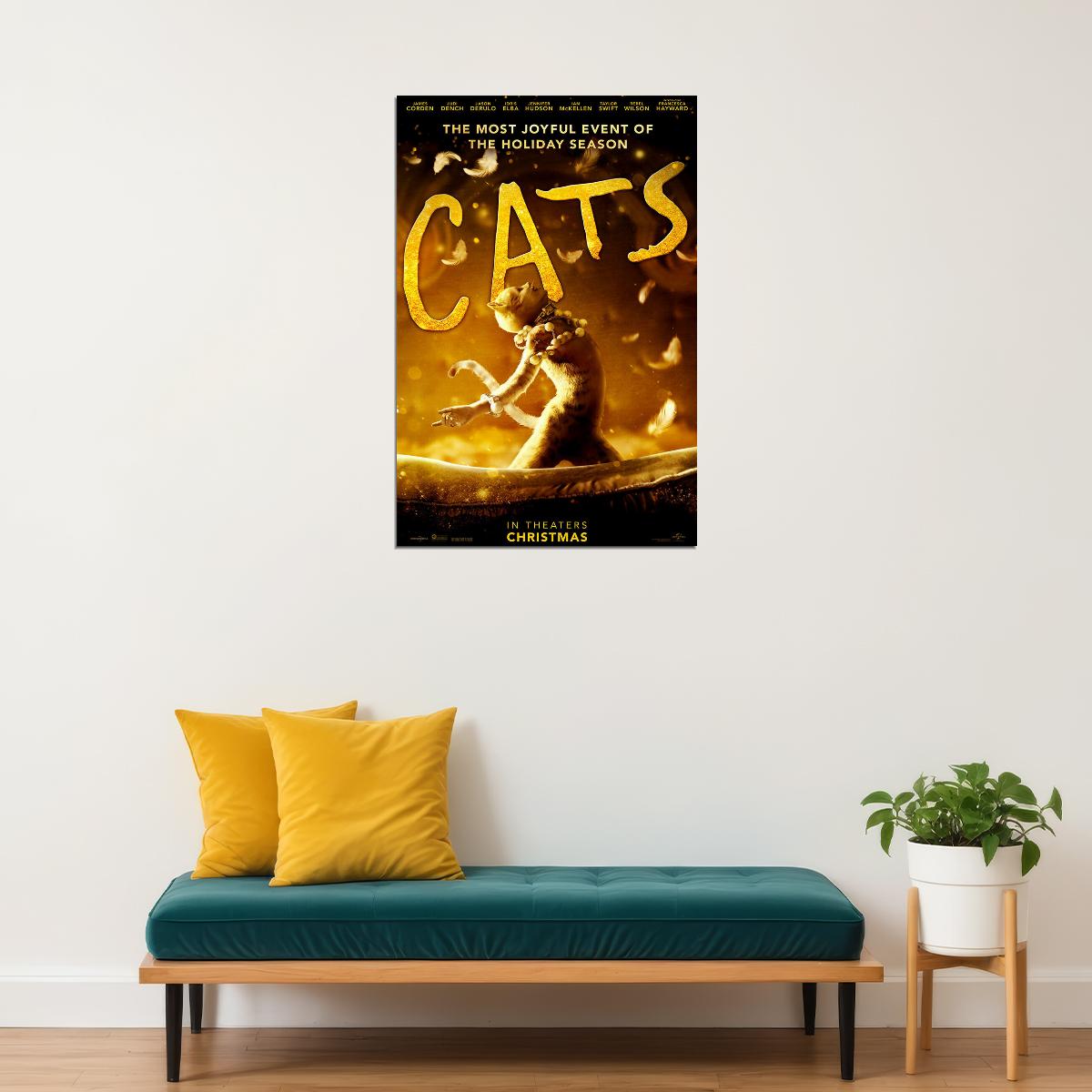 Cats Movie The Holiday Season Music Rebel Wilson Poster Wall Art Print Home Wall Decor - xonomax