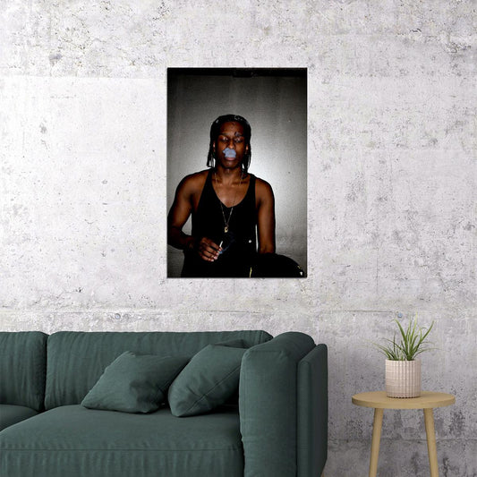 Smoking Asap Rocky Hot Rap Hip Hop Music Singer Poster Wall Art Print Home Wall Decor - xonomax