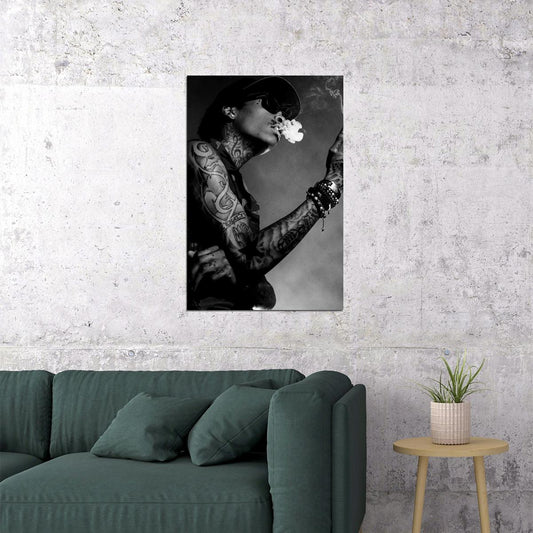 Wiz Khalifa Smoking Rap Music Singer Star Poster Wall Art Print Home Wall Decor - xonomax