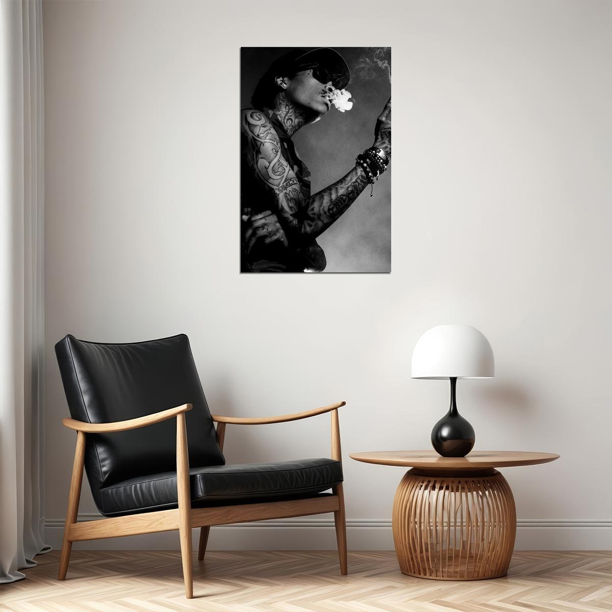 Wiz Khalifa Smoking Rap Music Singer Star Poster Wall Art Print Home Wall Decor - xonomax