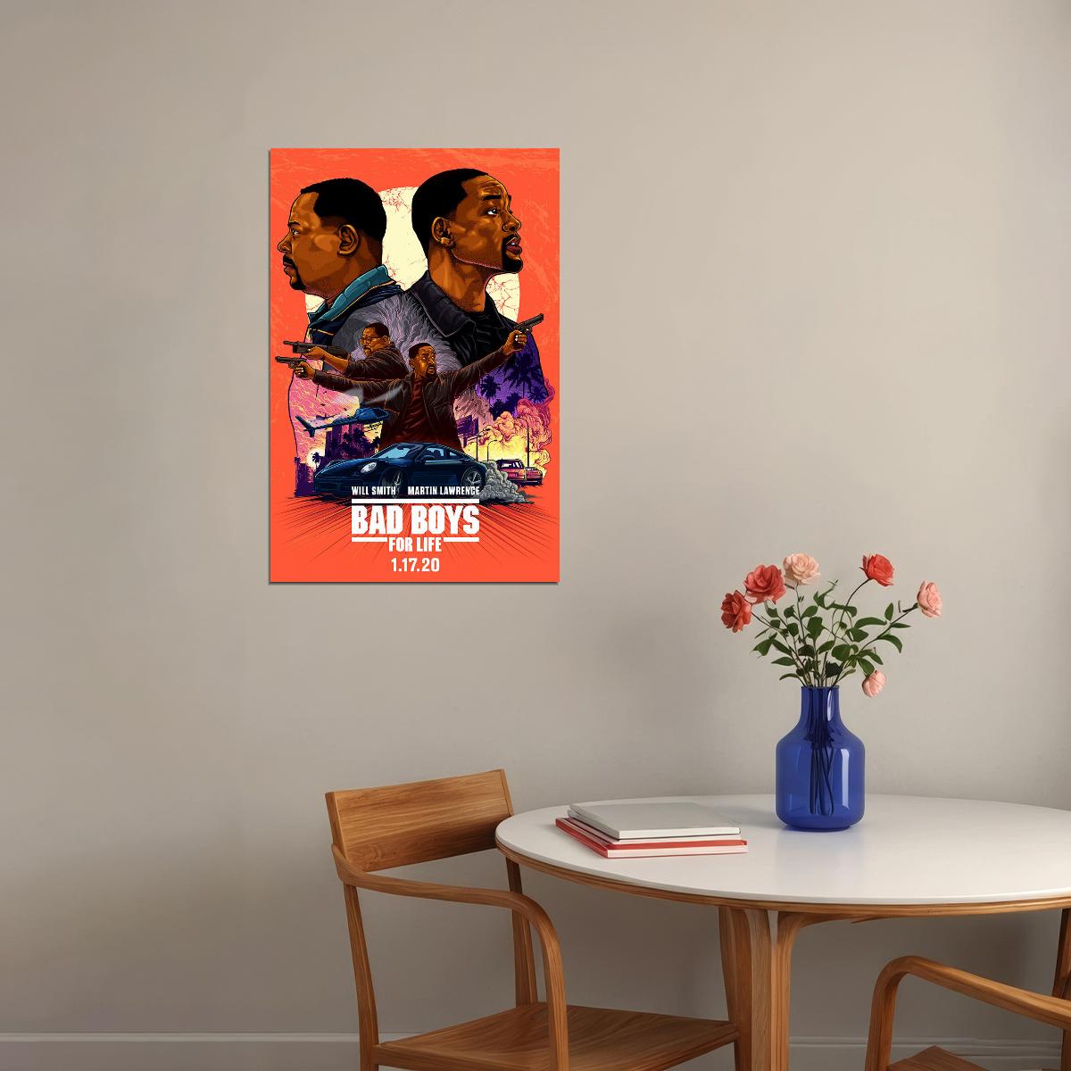 Bad Boys For Life 2020 Movie Action Crime Comedy Poster Wall Art Print Home Wall Decor - xonomax