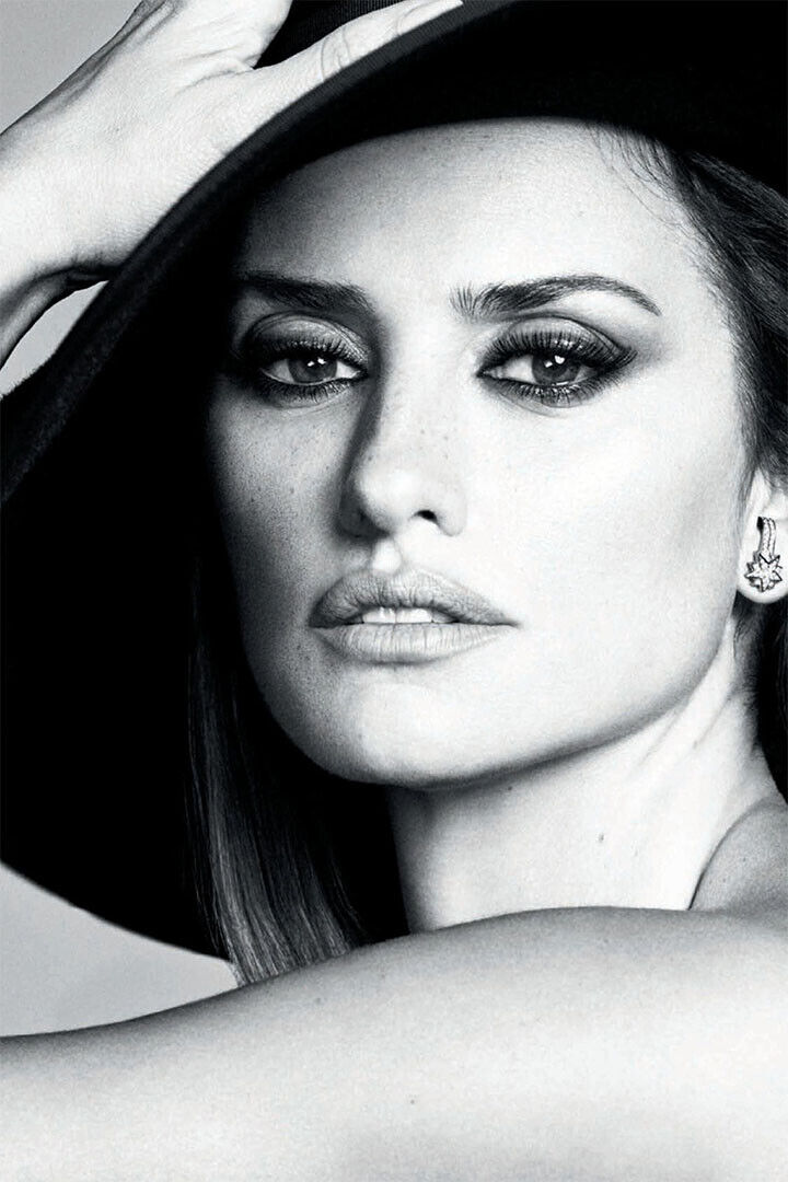 Penelope Cruz Spanish Model Black White Poster Wall Art Print Home Wall Decor