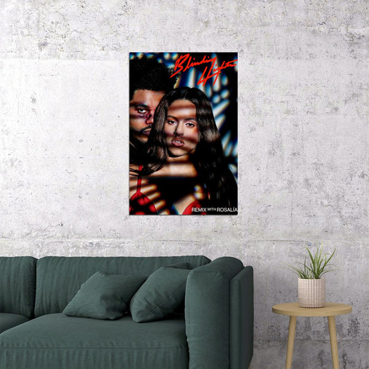 The Weeknd Blinding Lights Single Music Cover 2020 Rap Album Poster Wall Art Print Home Wall Decor - xonomax