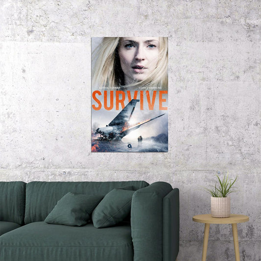 Survive Movie 2020 Corey Hawkins Sophie Turner Poster Wall Art Print Home Wall Decor - xonomax